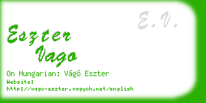 eszter vago business card